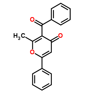 4H-pyran-4-one,3-benzoyl-2-methyl-6-phenyl-Structure,10037-16-8Structure 4H-pyran-4-one,3-benzoyl-2-methyl-6-phenyl- Structure,10037-16-8Structure