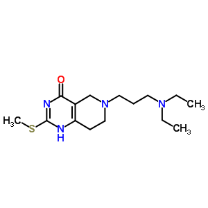 6-[3-(二乙基氨基)丙基]-5,6,7,8-四氫-2-(甲基硫代)-吡啶并[4,3-d]嘧啶-4(3H)-酮結(jié)構(gòu)式_1036-62-0結(jié)構(gòu)式