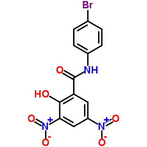 Benzamide,n-(4-bromophenyl)-2-hydroxy-3,5-dinitro-Structure,10515-59-0Structure Benzamide,n-(4-bromophenyl)-2-hydroxy-3,5-dinitro- Structure,10515-59-0Structure