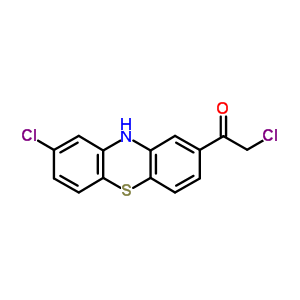 Ethanone, 2-chloro-1-(8-chloro-10h-phenothiazin-2-yl)-Structure,10554-02-6Structure Ethanone, 2-chloro-1-(8-chloro-10h-phenothiazin-2-yl)- Structure,10554-02-6Structure