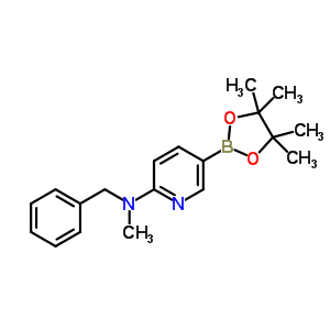 2-Pyridinamine, N-methyl-N-(phenylmethyl)-5-(4,4,5,5-tetramethyl-1,3,2-dioxaborolan-2-yl)-Structure,1073354-30-9Structure 2-Pyridinamine, N-methyl-N-(phenylmethyl)-5-(4,4,5,5-tetramethyl-1,3,2-dioxaborolan-2-yl)- Structure,1073354-30-9Structure