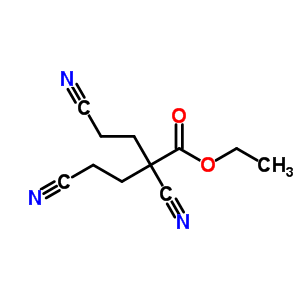 Butanoic acid,2,4-dicyano-2-(2-cyanoethyl)-, ethyl esterStructure,1112-27-2Structure Butanoic acid,2,4-dicyano-2-(2-cyanoethyl)-, ethyl ester Structure,1112-27-2Structure