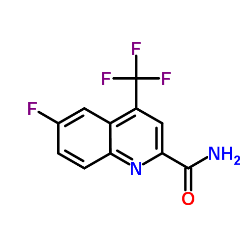 6-氟-4-(三氟甲基)喹啉-2-羧酰胺結構式_1116339-61-7結構式