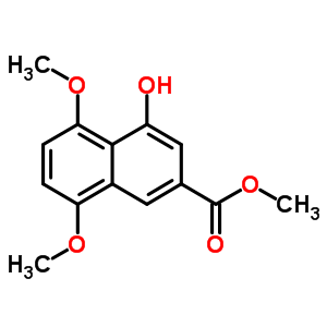 4-Hydroxy-5,8-dimethoxy-2-naphthalenecarboxylic acid methyl esterStructure,120016-58-2Structure 4-Hydroxy-5,8-dimethoxy-2-naphthalenecarboxylic acid methyl ester Structure,120016-58-2Structure