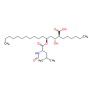 (2S,3r,5s)-5-[(n-formylleucyl)oxy]-2-hexyl-3-hydroxyhexadecanoic acid Structure,130793-28-1Structure