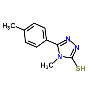 4-Methyl-5-(4-methylphenyl)-4H-1,2,4-triazole-3-thiolStructure,138417-37-5Structure 4-Methyl-5-(4-methylphenyl)-4H-1,2,4-triazole-3-thiol Structure,138417-37-5Structure