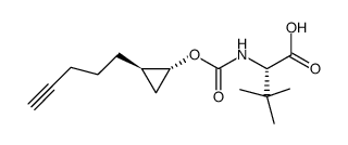 (S)-3,3-dimethyl-2-((1r,2r)-2-pent-4-ynyl-cyclopropoxycarbonylamino)-butyricacid Structure,1425038-19-2Structure