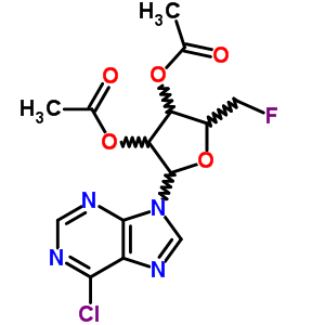 9H-purine,6-chloro-9-(2,3-di-o-acetyl-5-deoxy-5-fluoro-b-d-ribofuranosyl)-Structure,1426-59-1Structure 9H-purine,6-chloro-9-(2,3-di-o-acetyl-5-deoxy-5-fluoro-b-d-ribofuranosyl)- Structure,1426-59-1Structure