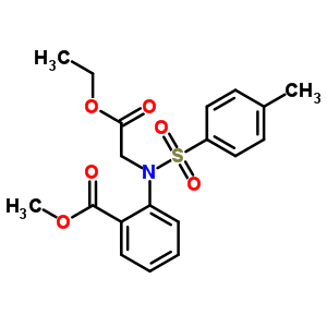 2-[(2-乙氧基-2-氧代乙基)[(4-甲基苯基)磺?；鵠氨基]-苯甲酸甲酯結構式_14370-73-1結構式