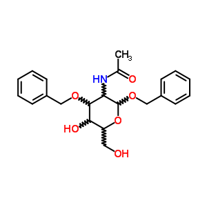 1,3-O-二芐基-N-乙?；?β-D-氨基葡萄糖結(jié)構(gòu)式_14855-31-3結(jié)構(gòu)式