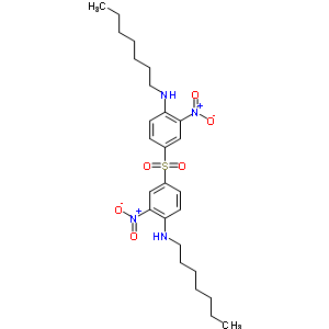 Benzenamine, 4,4-sulfonylbis[n-heptyl-2-nitro-Structure,14894-45-2Structure Benzenamine, 4,4-sulfonylbis[n-heptyl-2-nitro- Structure,14894-45-2Structure