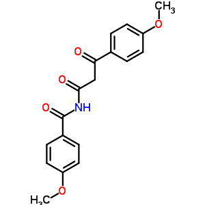 Benzenepropanamide,4-methoxy-n-(4-methoxybenzoyl)-b-oxo-Structure,15231-18-2Structure Benzenepropanamide,4-methoxy-n-(4-methoxybenzoyl)-b-oxo- Structure,15231-18-2Structure