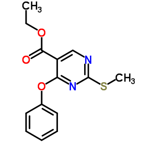 2-(甲基硫代)-4-苯氧基-5-嘧啶羧酸乙酯結(jié)構(gòu)式_15400-46-1結(jié)構(gòu)式
