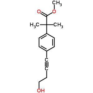 4-(4-Hydroxy-1-butynl)-|á,|á-dimethylbenzeneacetic acid methyl esterStructure,154825-93-1Structure 4-(4-Hydroxy-1-butynl)-|á,|á-dimethylbenzeneacetic acid methyl ester Structure,154825-93-1Structure