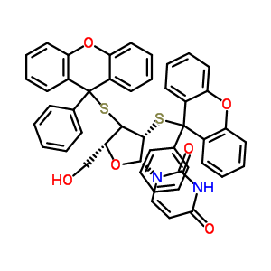 2’,3’-Di(9-phenylxanthen-9-yl)dithiouridineStructure,156592-88-0Structure 2’,3’-Di(9-phenylxanthen-9-yl)dithiouridine Structure,156592-88-0Structure
