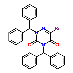 1,2,4-Triazine-3,5(2h,4h)-dione,6-bromo-2,4-bis(diphenylmethyl)-Structure,15870-80-1Structure 1,2,4-Triazine-3,5(2h,4h)-dione,6-bromo-2,4-bis(diphenylmethyl)- Structure,15870-80-1Structure