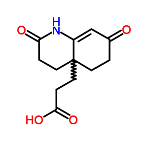 4A(2h)-quinolinepropanoicacid, 1,3,4,5,6,7-hexahydro-2,7-dioxo-Structure,1607-75-6Structure 4A(2h)-quinolinepropanoicacid, 1,3,4,5,6,7-hexahydro-2,7-dioxo- Structure,1607-75-6Structure
