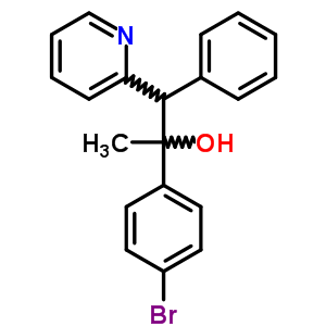 a-(4-溴苯基)-a-甲基-b-苯基-2-吡啶乙醇結(jié)構(gòu)式_16164-06-0結(jié)構(gòu)式