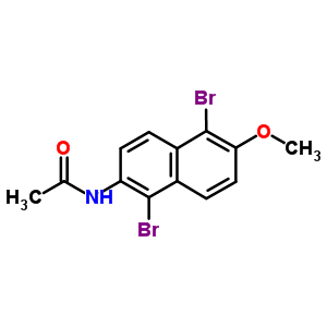 Acetamide,n-(1,5-dibromo-6-methoxy-2-naphthalenyl)-Structure,16198-80-4Structure Acetamide,n-(1,5-dibromo-6-methoxy-2-naphthalenyl)- Structure,16198-80-4Structure
