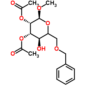 6-O-benzyl-2,3-di-o-acetyl-methyl-alpha-d-glucopyranosideStructure,162284-50-6Structure 6-O-benzyl-2,3-di-o-acetyl-methyl-alpha-d-glucopyranoside Structure,162284-50-6Structure