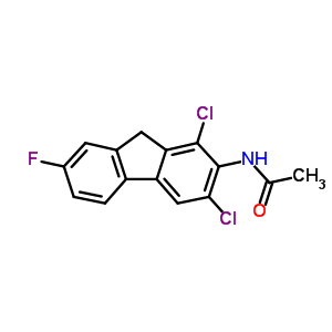 Acetamide,n-(1,3-dichloro-7-fluoro-9h-fluoren-2-yl)-Structure,1645-33-6Structure Acetamide,n-(1,3-dichloro-7-fluoro-9h-fluoren-2-yl)- Structure,1645-33-6Structure