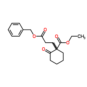 Cyclohexanepropanoicacid, 1-(ethoxycarbonyl)-2-oxo-, phenylmethyl esterStructure,17033-58-8Structure Cyclohexanepropanoicacid, 1-(ethoxycarbonyl)-2-oxo-, phenylmethyl ester Structure,17033-58-8Structure