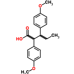 Benzenepropanoic acid, b-ethyl-4-methoxy-a-(4-methoxyphenyl)-Structure,1756-65-6Structure Benzenepropanoic acid, b-ethyl-4-methoxy-a-(4-methoxyphenyl)- Structure,1756-65-6Structure
