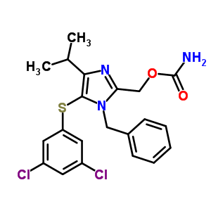 1-芐基-2-氨基甲酰氧基甲基-5-(3,5-二氯苯基硫代)-4-異丙基-1H-咪唑結(jié)構(gòu)式_178979-35-6結(jié)構(gòu)式