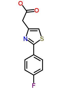 2-(4-氟苯基)-1,3-噻唑-4-基]乙酸結(jié)構(gòu)式_17969-24-3結(jié)構(gòu)式