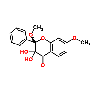 4H-1-benzopyran-4-one,2,3-dihydro-3,3-dihydroxy-2,7-dimethoxy-2-phenyl-Structure,1808-04-4Structure 4H-1-benzopyran-4-one,2,3-dihydro-3,3-dihydroxy-2,7-dimethoxy-2-phenyl- Structure,1808-04-4Structure