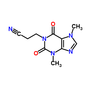 3-(3,7-Dimethyl-2,6-dioxo-purin-1-yl)propanenitrileStructure,1811-39-8Structure 3-(3,7-Dimethyl-2,6-dioxo-purin-1-yl)propanenitrile Structure,1811-39-8Structure
