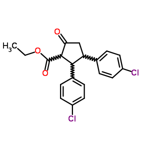 Ethyl 2,3-bis(4-chlorophenyl)-5-oxo-cyclopentane-1-carboxylateStructure,1830-06-4Structure Ethyl 2,3-bis(4-chlorophenyl)-5-oxo-cyclopentane-1-carboxylate Structure,1830-06-4Structure