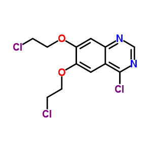 4-Chloro-6,7-bis(2-chloroethoxy)quinazolineStructure,183322-21-6Structure 4-Chloro-6,7-bis(2-chloroethoxy)quinazoline Structure,183322-21-6Structure