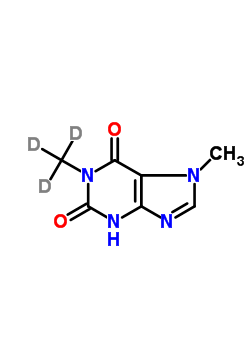 7-Methyl-1-(<Sup>2</Sup>H<Sub>3</Sub>)Methyl-3,7-Dihydro-1H-Purine-2,6-DioneStructure,188297-90-7Structure 7-Methyl-1-(<Sup>2</Sup>H<Sub>3</Sub>)Methyl-3,7-Dihydro-1H-Purine-2,6-Dione Structure,188297-90-7Structure