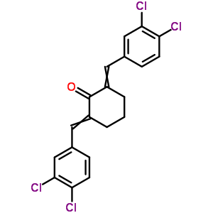 2,6-Bis(3,4-dichlorobenzylidene)cyclohexanoneStructure,18989-80-5Structure 2,6-Bis(3,4-dichlorobenzylidene)cyclohexanone Structure,18989-80-5Structure