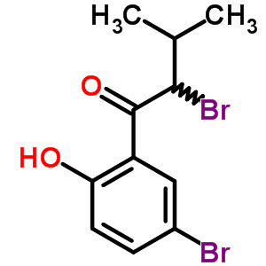 2-Bromo-1-(5-bromo-2-hydroxy-phenyl)-3-methyl-butan-1-oneStructure,19019-22-8Structure 2-Bromo-1-(5-bromo-2-hydroxy-phenyl)-3-methyl-butan-1-one Structure,19019-22-8Structure