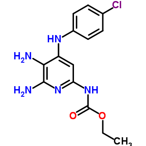 n-[5,6-二氨基-4-[(4-氯苯基)氨基]吡啶-2-基]氨基甲酸乙酯結(jié)構(gòu)式_19270-38-3結(jié)構(gòu)式