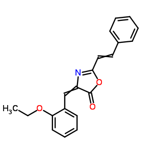 4-[(2-乙氧基苯基)亞甲基]-2-(2-苯基乙烯)-1,3-噁唑-5-酮結(jié)構(gòu)式_19508-22-6結(jié)構(gòu)式