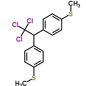 Ethane, 2,2-bis(p-(methylthio)phenyl)-1,1,1-trichloro-Structure,19679-38-0Structure Ethane, 2,2-bis(p-(methylthio)phenyl)-1,1,1-trichloro- Structure,19679-38-0Structure