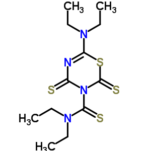 6-二乙基氨基-N,N-二乙基-2,4-二磺?；?1,3,5-噻二嗪-3-硫代甲酰胺結(jié)構(gòu)式_19801-74-2結(jié)構(gòu)式