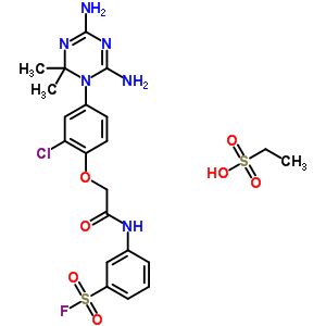 3-[[2-[2-氯-4-(4,6-二氨基-2,2-二甲基-1,3,5-噻嗪-1-基)苯氧基]乙酰基]氨基]苯磺酰氯結(jié)構(gòu)式_20110-97-8結(jié)構(gòu)式