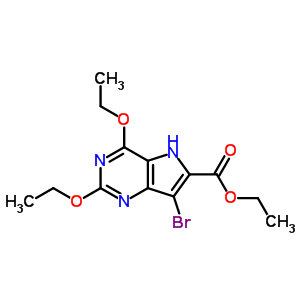 7-溴-2,4-二乙氧基-5H-吡咯并[3,2-d]嘧啶-6-羧酸乙酯結(jié)構(gòu)式_20419-71-0結(jié)構(gòu)式