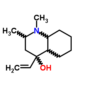 1,2-Dimethyl -4-vinyldecahydro-4-quinolinolStructure,20431-91-8Structure 1,2-Dimethyl -4-vinyldecahydro-4-quinolinol Structure,20431-91-8Structure