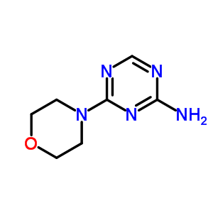 4-(4-嗎啉基)-1,3,5-三嗪-2-胺結(jié)構(gòu)式_2045-25-2結(jié)構(gòu)式