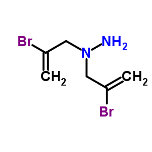 1,1-Bis(2-bromoprop-2-enyl)hydrazineStructure,20570-15-4Structure 1,1-Bis(2-bromoprop-2-enyl)hydrazine Structure,20570-15-4Structure
