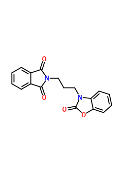 2-[3-(2-氧代苯并噁唑-3-基)丙基]異吲哚-1,3-二酮結構式_20852-44-2結構式