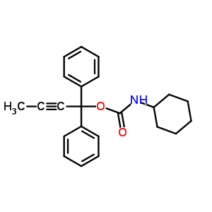 N-cyclohexylcarbamic acid 1,1-diphenyl -2-butynyl esterStructure,20930-10-3Structure N-cyclohexylcarbamic acid 1,1-diphenyl -2-butynyl ester Structure,20930-10-3Structure