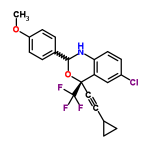 (4S)-6-chloro-4-(cyclopropylethynyl)-1,4-dihydro-2-(4-methoxyphenyl)-4-(trifluoromethyl)-2h-3,1-benzoxazine (mixture of 2 diastereomers)Structure,209414-26-6Structure (4S)-6-chloro-4-(cyclopropylethynyl)-1,4-dihydro-2-(4-methoxyphenyl)-4-(trifluoromethyl)-2h-3,1-benzoxazine (mixture of 2 diastereomers) Structure,209414-26-6Structure