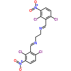 1-(2,6-二氯-3-硝基-苯基)-n-[2-[(2,6-二氯-3-硝基-苯基)亞甲基氨基]乙基]甲胺結(jié)構(gòu)式_21165-69-5結(jié)構(gòu)式
