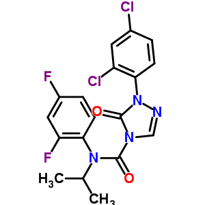 1-(2,4-Dichlorophenyl)-n-(2,4-difluorophenyl)-1,5-dihydro-n-(1-methylethyl)-5-oxo-4h-1,2,4-triazole-4-carboxamideStructure,212201-70-2Structure 1-(2,4-Dichlorophenyl)-n-(2,4-difluorophenyl)-1,5-dihydro-n-(1-methylethyl)-5-oxo-4h-1,2,4-triazole-4-carboxamide Structure,212201-70-2Structure